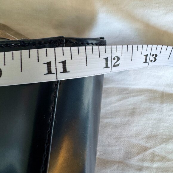 Vintage Early 00s Franco Visconti Black Patent Leather Shoulder Bag - Picture 12 of 15